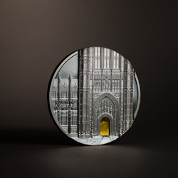 Palau: Tiffany Art Metropolis - Palace of Westminster coloured 5 oz Silver 2023 Black Proof Ultra High Relief