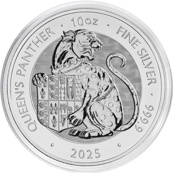 Las bestias reales de los Tudor: La Pantera de la Reina 10 oz Plata 2025