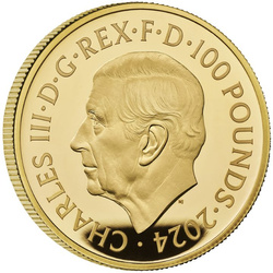 Les bêtes royales Tudor : Le dragon Tudor 1 once d'or 2024 Proof