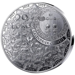 Srebrna Moneta Monnaie de Paris: Rok Kozy 1 uncja Srebra 2027 Proof High Relief