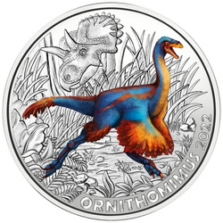 Ornithomimus Velox színes 3 euró réz 2022