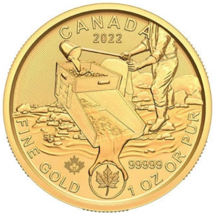 Goldmünze Kanada Klondike: Goldrausch - Die Suche nach Gold 1 Unze Gold 2022