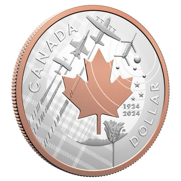 Conjunto de Canadá: 100º Aniversario de la Real Fuerza Aérea Canadiense 7 monedas de plata 2024 Proof