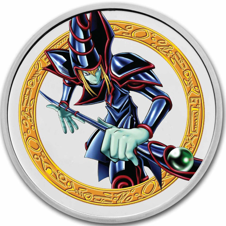 Niue: Yu-Gi-Oh! Dark Magician de color 1 oz Plata 2023 Slab