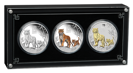 Lunar III: Año del Tigre - Cartera 3x1 oz Plata 2022