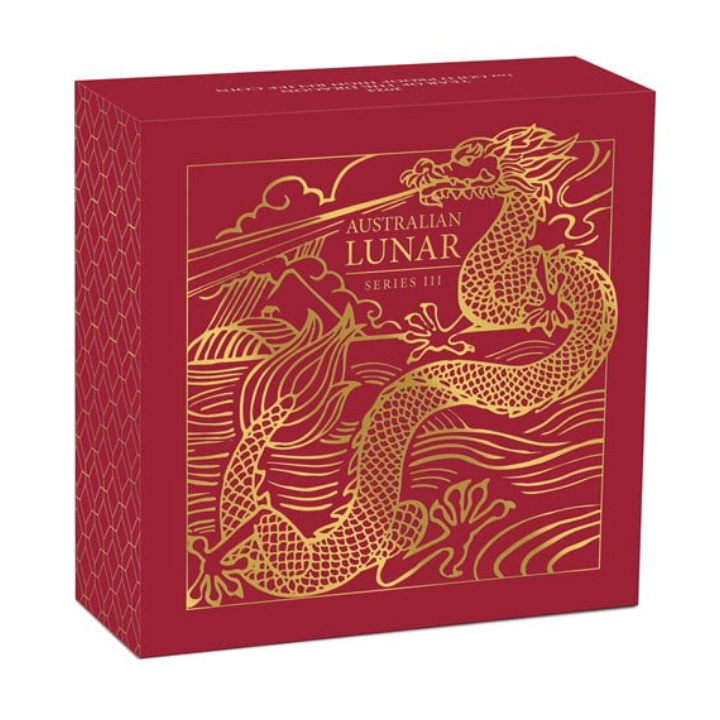 Perth Mint: Lunar III - Rok Smoka 1 uncja Złota 2024 Proof High Relief