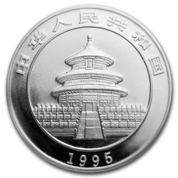 China Panda 1 oz Silver 1995