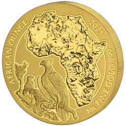 Ruanda: Onza Africana - Águila Marcial 1 oz Oro 2025
