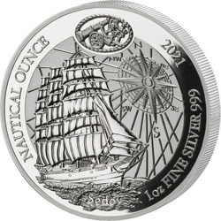 Rwanda: Nautical Ounce - Sedov 1 uncja Srebra 2021 Proof
