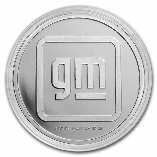 Moderní logo General Motors (2021–současnost) 1 unce stříbra