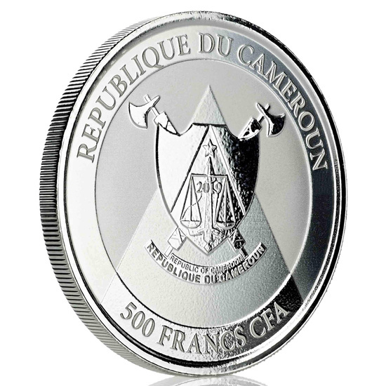 Camerún: Guepardo 1 oz Plata 2019 Prooflike