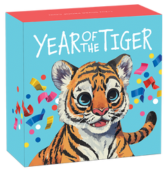 Lunar III: Pequeño Tigre de color 1/2 oz Plata 2022 Proof