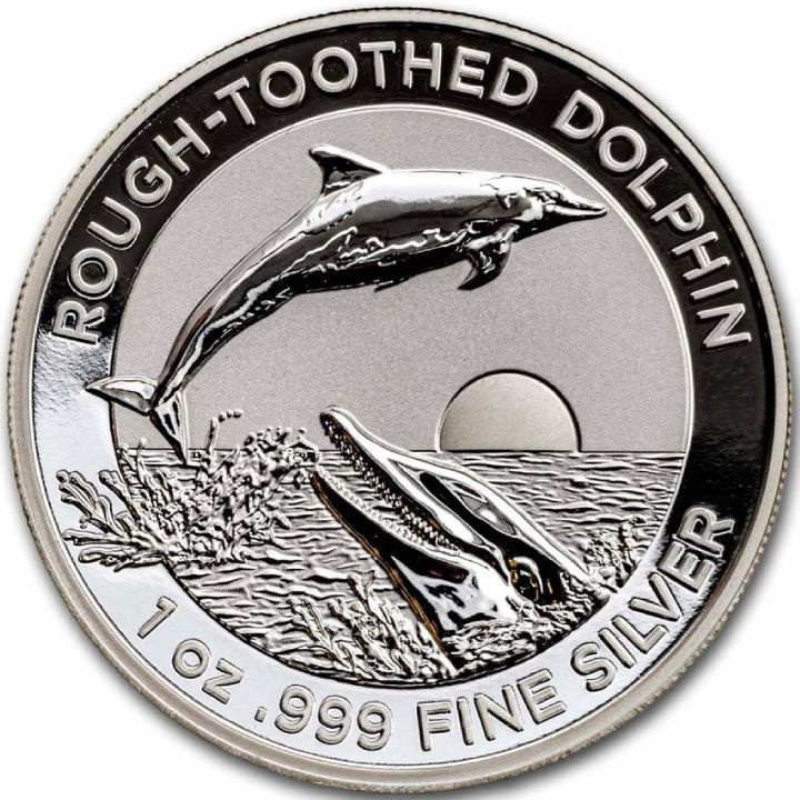 Rough-Toothed Dolphin 1 oz Silver 2023 Proof Ultra High Relief