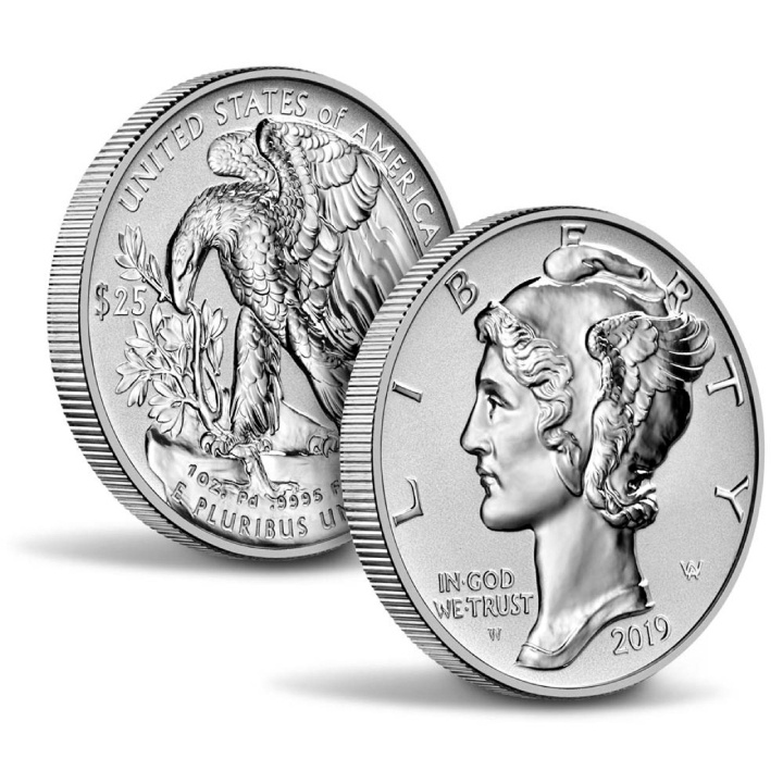 American Eagle 1 oz Palladium 2019 NGC High Relief Reverse Proof PF69 Early Releases