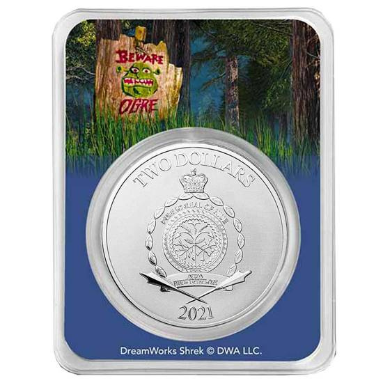 Niue: Shrek coloreado película 20 Aniversario 1 oz Plata 2021