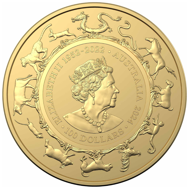 RAM: Lunar - Year of the Dragon 1 oz Gold 2024