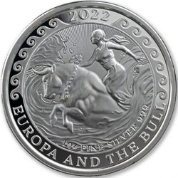 Malta: Europa And The Bull 1 oncia d'argento 2022