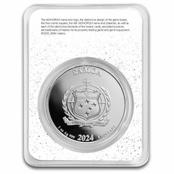 Samoa: Monopoly coloured 1 oz Silver 2024 Coin Slab