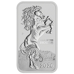 Sztabko-moneta Perth Mint: Lunar III - Rok Konia 1 uncja Srebra 2026