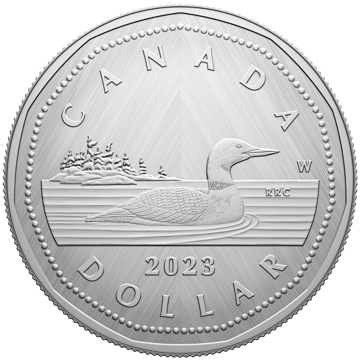Canadá: Tribute - W Mint Mark "Loon" $1 Plata 2023 Specimen