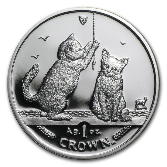 Isle of man Katzen-Serie: Somali-Katze 1 oz Silber 2001 Proof
