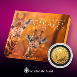 Guinée équatoriale : Girafe 1 once d'or 2023 Proof