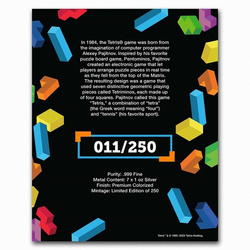 Set di 7 monete Niue: Tetris - Tetrimino Shapes colorato 7 x 1 oncia d'argento 2023