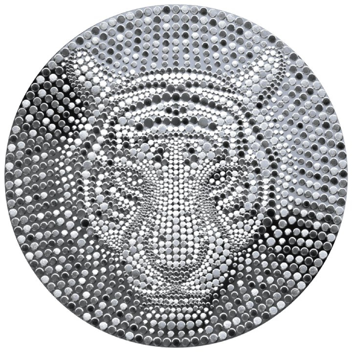 Niue: La tigre d'acqua $5 Argento 2022 Prooflike