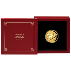 Perth Mint: Lunar III - Anno del Coniglio 1 oncia d'oro 2023 Proof High Relief