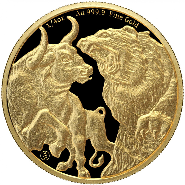 Czad: Bull & Bear 1/4 uncji Złota 2023