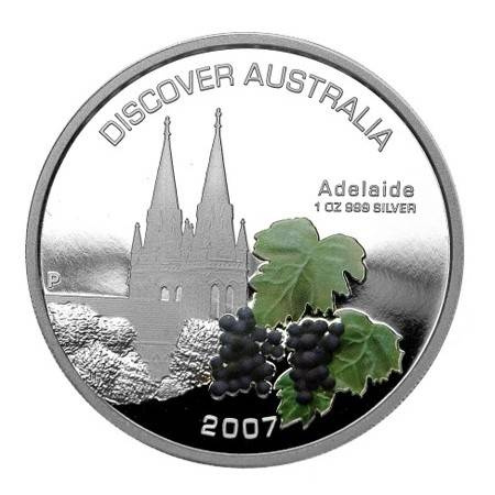Discover Australia : Adélaïde 1 once d'argent 2007 Proof