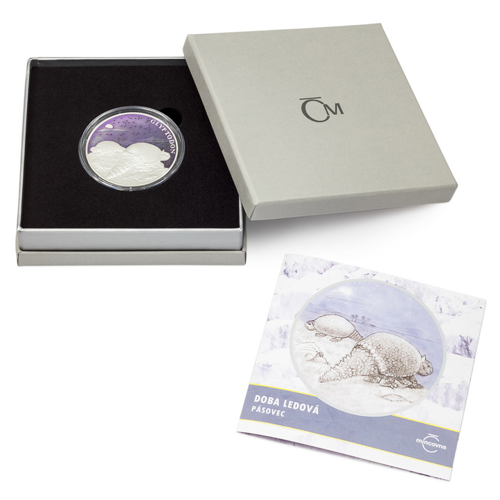 Moneda de plata Ice Age - Armadillo coloreada 42 g de plata 2026 Proof
