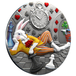 Niue: White Rabbit Rest colored 1 Ounce Silver 2025 Prooflike