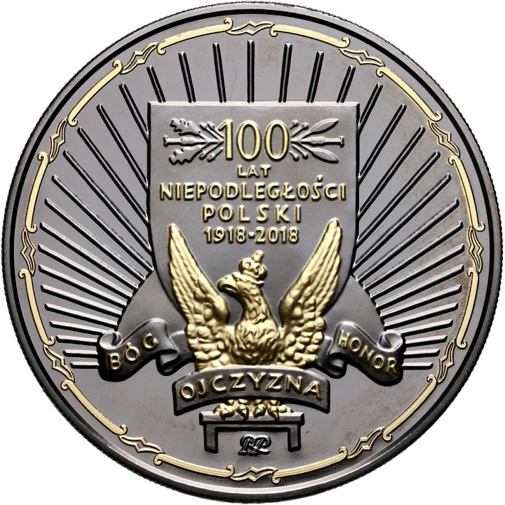 Médaille en argent 100e anniversaire du recouvrement de l'indépendance dorée 1000 g d'argent 2018 Proof