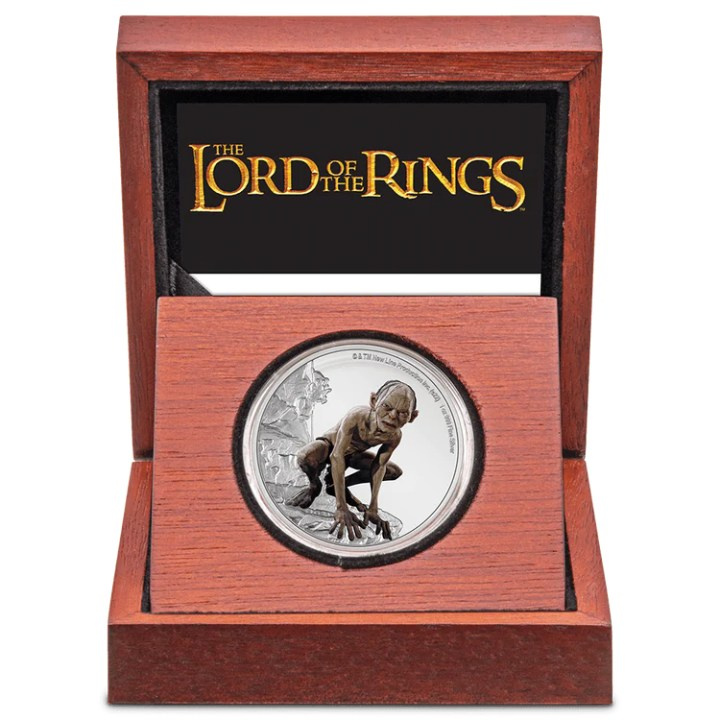 Niue: The Lord of the Rings - Gollum coloured 1 oz Silver 2022 Proof