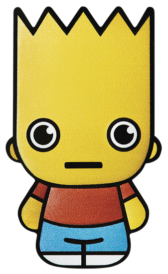 Tuvalu: Színes Bart Simpson 1 uncia ezüst 2022 Veretlen miniatűr érme