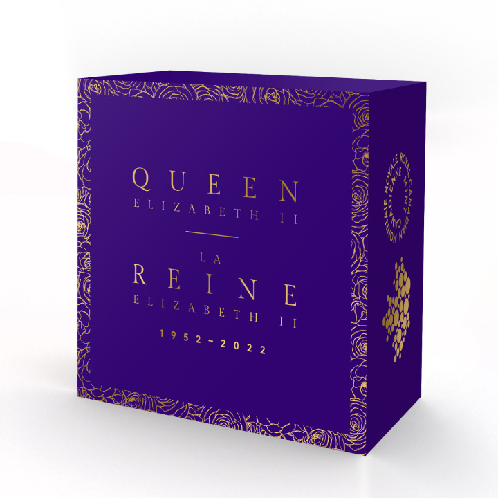 Canadá: Queen Elizabeth II's Royal Cypher $20 Plata 2022 Rodio Negro Mate Proof