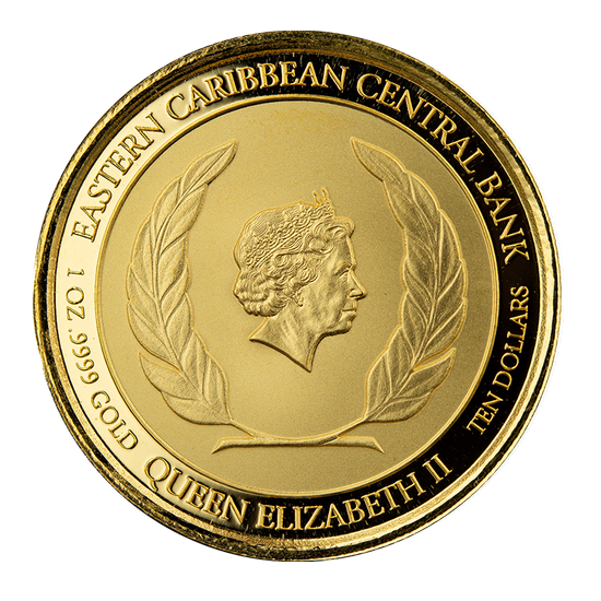 Grenada: Coat of Arms kolorowana 1 uncja Złota 2021