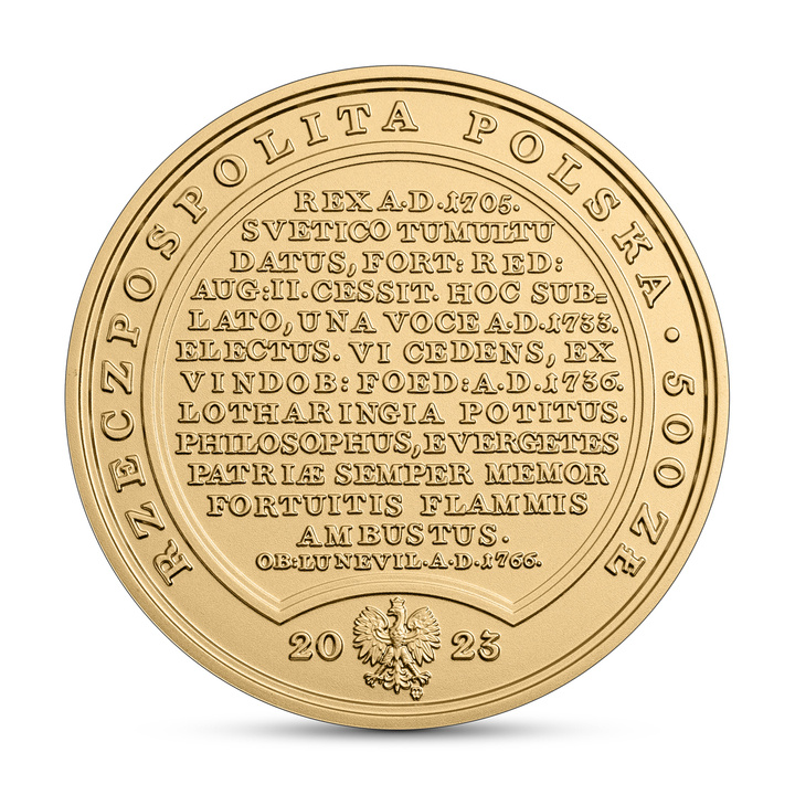 Treasures of Stanislaw August - 500 PLN Stanisław Leszczyński Gold Coin