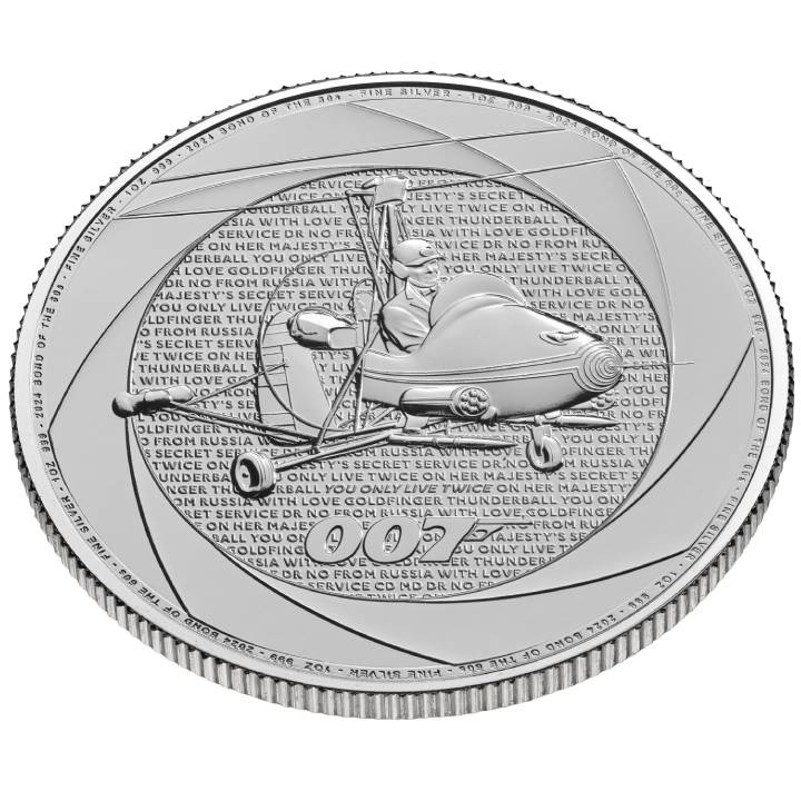Hat évtized 007: Bond-filmek a 60-as években 1 uncia ezüst 2024