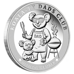 Dads Club Official Member Medallion 1/4 uncji Srebra Prooflike 