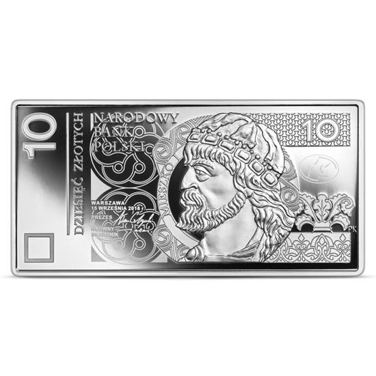 Banconote polacche in circolazione - set di monete d'argento da 10 - 500 zł 2022 Proof