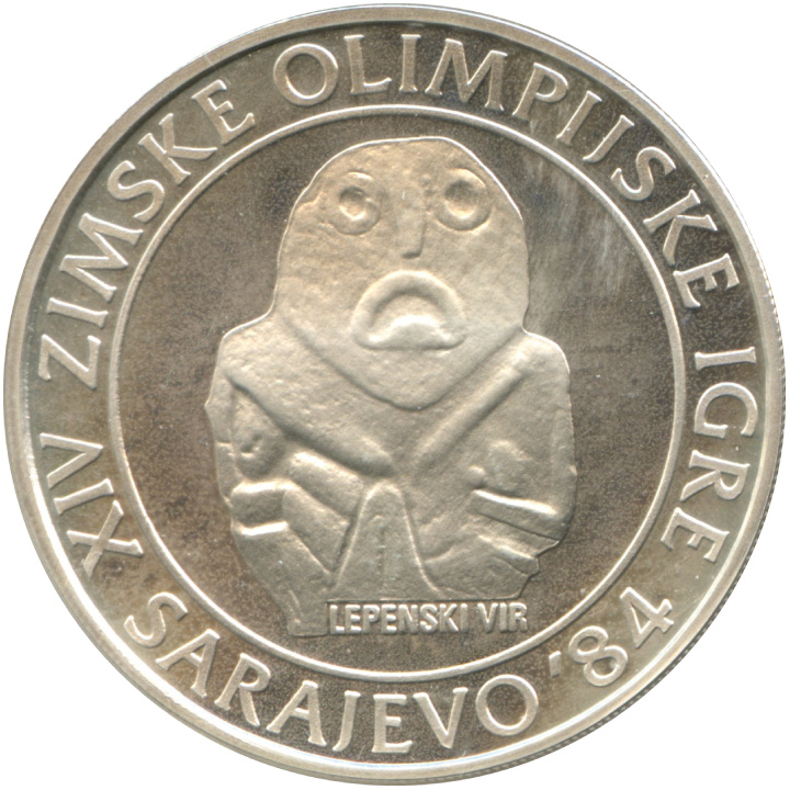 Juego de 15 monedas de plata Yugoslavia: Juegos Olímpicos de Invierno de Sarajevo 1984 Proof