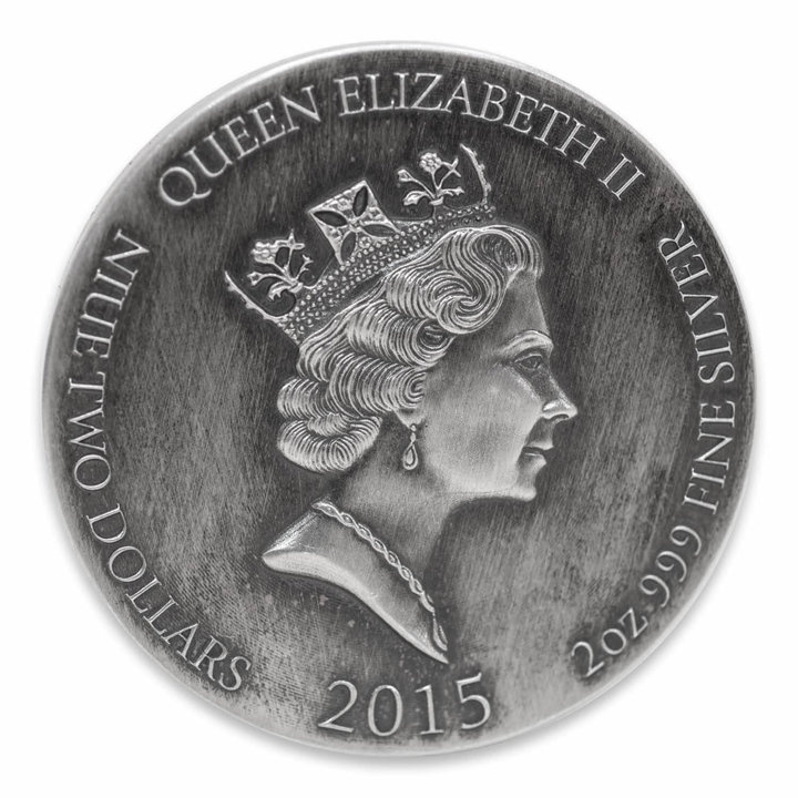 Niue: Vikingek – Odin 2 uncia ezüst 2015 Proof antikolt érme