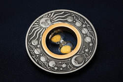 Tuvalu Reloj de Arena 2 onzas Plata 2021 Moneda Antigua