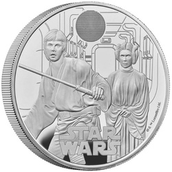 Star Wars Luke Skywalker și Prințesa Leia 5 oz Argint 2023 Proof