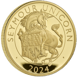 The Royal Tudor Beasts: The Seymour Unicorn 1 oz Gold 2024 Proof