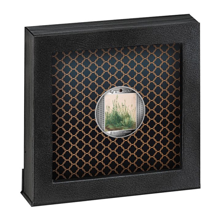 Cameroon: Albrecht Dürer - Studium Trawy kolorowane Srebro 2021 Proof