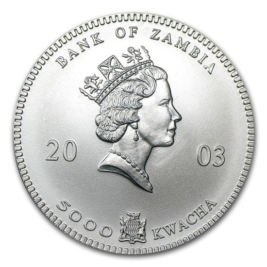 2003 Zambia 1 oz Silber Elefant