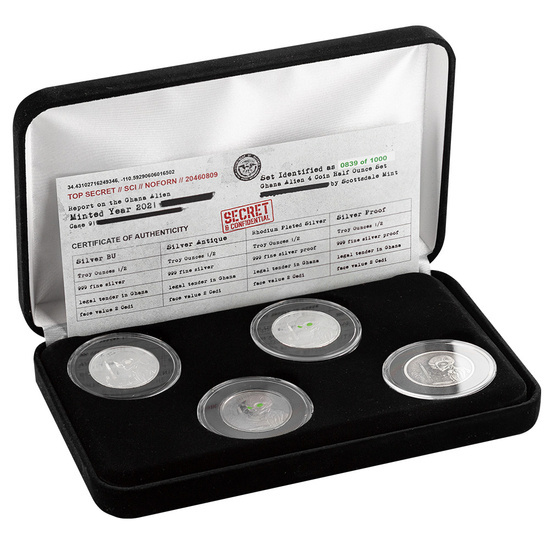 Set Ghana Alien 4 x 1/2 oz Plata 2021